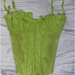 Urban outfitters out from under corset lime green top